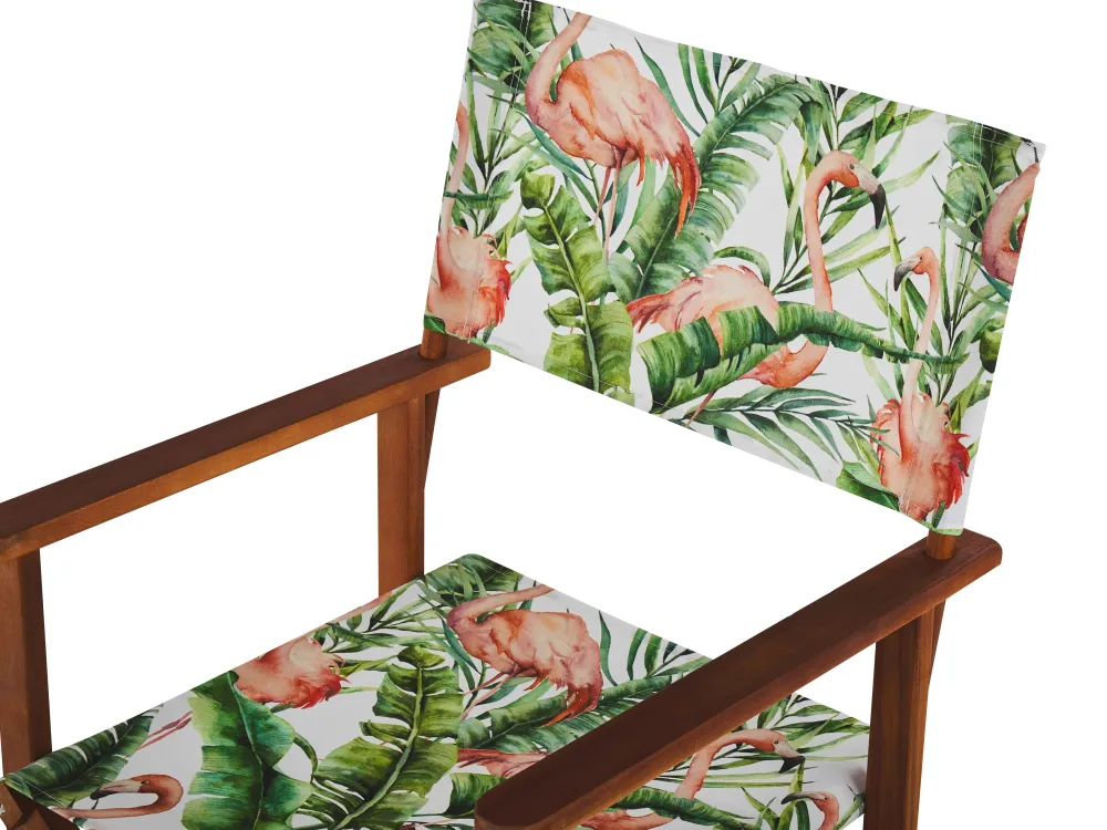 Tekstiilit<Beliani Flamingokuviollinen Vaihtokangas Puutarhatuoliin 2 Kpl Cine