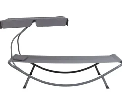 New Beliani Harmaa Aurinkotuoli Katoksella Terno