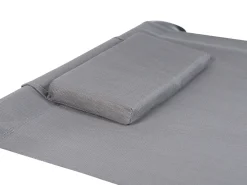 New Beliani Harmaa Aurinkotuoli Katoksella Terno