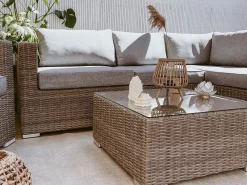 Cheap Beliani Harmaa 8-Istuttava Ulkosohvaryhma Pe-Rottingista Xxl