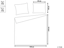 Tekstiilit<Beliani Harmaa Kohokuvioitu Paivapeittosetti 140 X 210 Cm Alamut