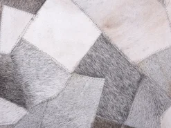 Shop Beliani Harmaa Nahkainen Tilkkukoristetyynysetti 45 X 45 Cm 2 Kpl Neeloor