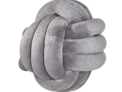 Online Beliani Harmaa Samettinen Solmutyyny Kimalteella O 30 Cm Malni