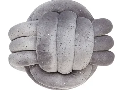 Online Beliani Harmaa Samettinen Solmutyyny Kimalteella O 30 Cm Malni