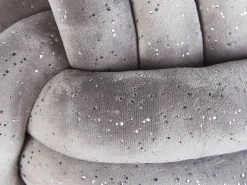 Online Beliani Harmaa Samettinen Solmutyyny Kimalteella O 30 Cm Malni