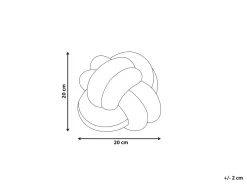 Flash Sale Beliani Harmaa Samettinen Solmutyyny Kimalteella O 20 Cm Malni