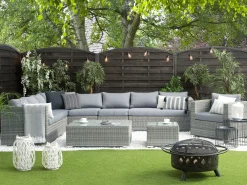 Hot Beliani Harmaat Tyynynpaalliset Ulkosohvaryhmalle Xxl