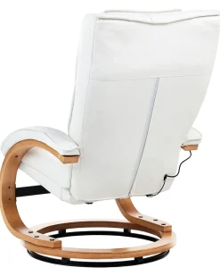 Clearance Beliani Hierontatuoli Jalkatuella Keinonahka Beige Majestic