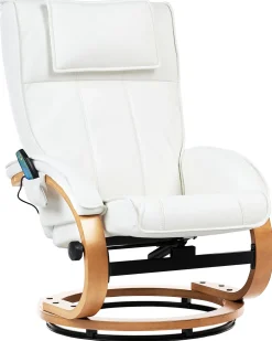 Clearance Beliani Hierontatuoli Jalkatuella Keinonahka Beige Majestic