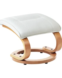 Clearance Beliani Hierontatuoli Jalkatuella Keinonahka Beige Majestic