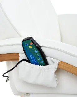 Clearance Beliani Hierontatuoli Jalkatuella Keinonahka Beige Majestic