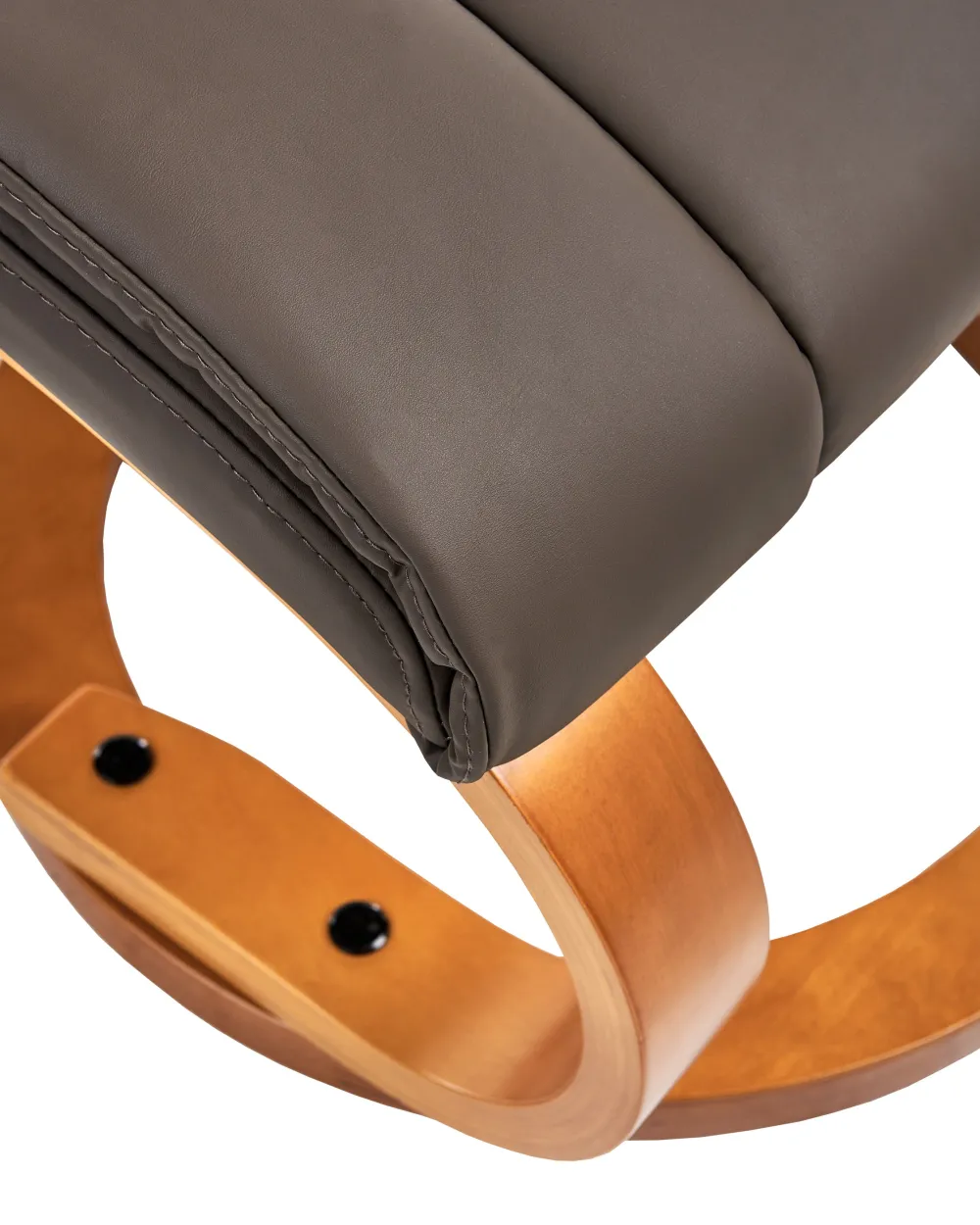 Nojatuolit<Beliani Hierontatuoli Jalkatuella Keinonahka Tummanruskea Force