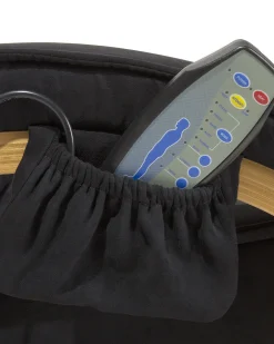 Outlet Beliani Hierontatuoli Jalkatuella Kangas Musta Hero