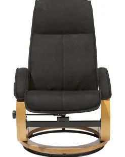 Outlet Beliani Hierontatuoli Jalkatuella Kangas Musta Hero