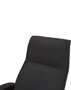 Outlet Beliani Hierontatuoli Jalkatuella Kangas Musta Hero