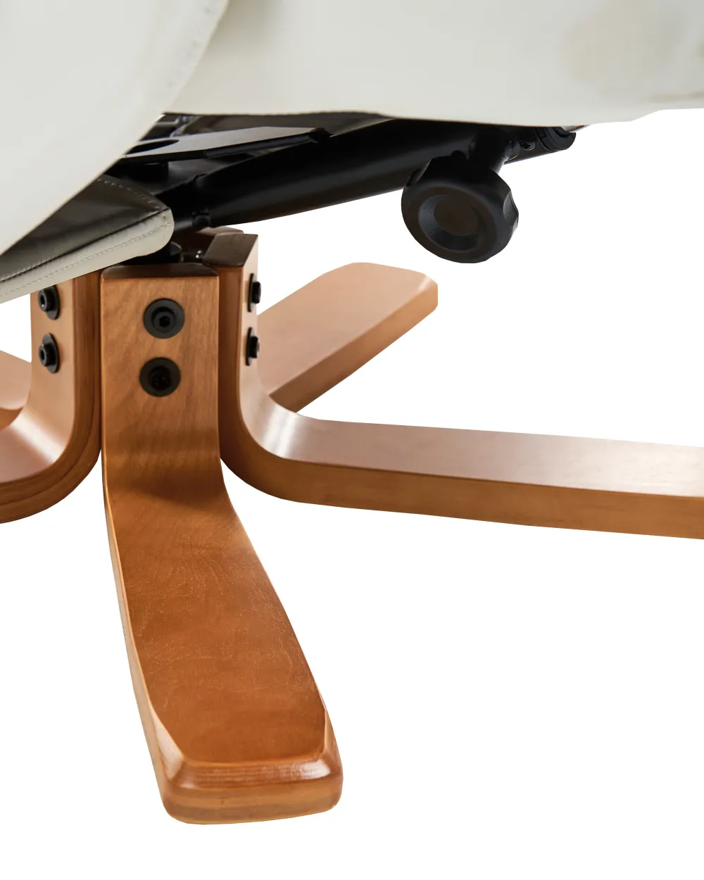 Best Sale Beliani Hierontatuoli Jalkatuella Keinonahka Kermanvalkoinen Relaxpro