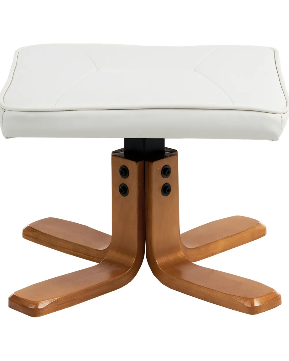 Best Sale Beliani Hierontatuoli Jalkatuella Keinonahka Kermanvalkoinen Relaxpro