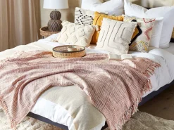 Discount Beliani Huopa Akryyli Ruskea/Valkoinen 125 X 150 Cm Deurali