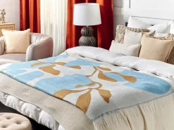 Tekstiilit<Beliani Huopa Beige/Sininen 130 X 170 Cm Hakui