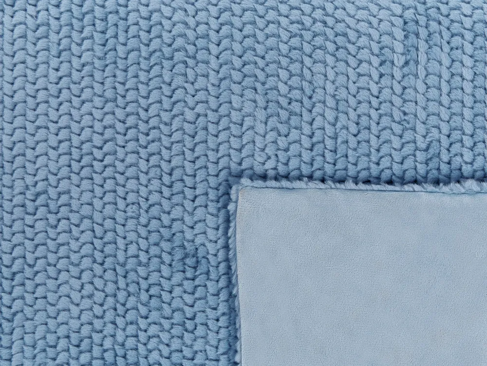 Tekstiilit<Beliani Huopa Kangas Sininen 200 X 220 Cm Bjas