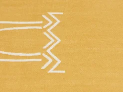 Tekstiilit<Beliani Huopa Keltainen/Valkoinen 130 X 170 Cm Jalkini