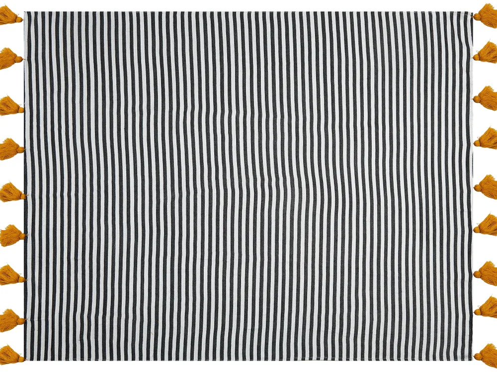 Tekstiilit<Beliani Huopa Musta/Valkoinen 130 X 170 Cm Sunwal