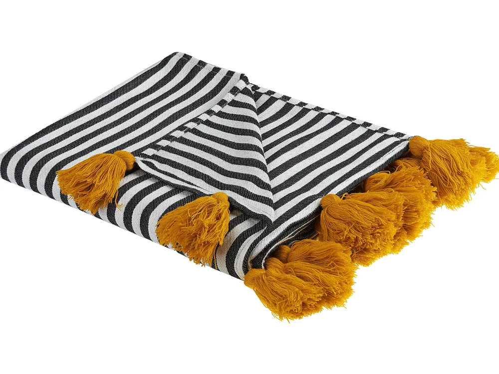 Tekstiilit<Beliani Huopa Musta/Valkoinen 130 X 170 Cm Sunwal