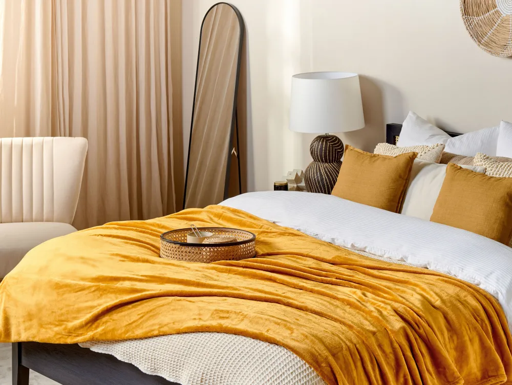 Tekstiilit<Beliani Huopa Oranssi 200 X 220 Cm Bayburt