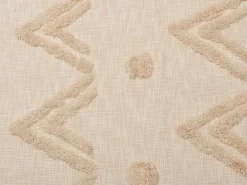 Outlet Beliani Huopa Puuvilla Beige 130 X 180 Cm Fatehpur