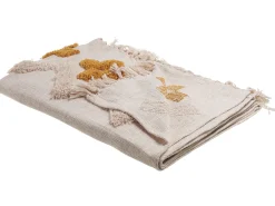 Hot Beliani Huopa Puuvilla Beige/Keltainen 130 X 180 Cm Adoni