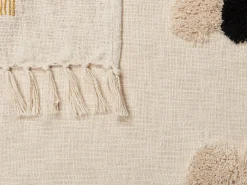 Hot Beliani Huopa Puuvilla Beige/Keltainen 130 X 180 Cm Adoni