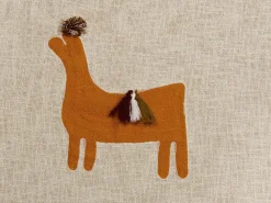 Store Beliani Huopa Puuvilla Beige/Oranssi 130 X 180 Cm Khandwa