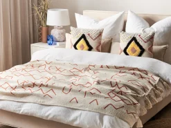 Cheap Beliani Huopa Puuvilla Beige/Punainen 130 X 180 Cm Bhiwani