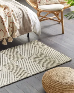 Cheap Beliani Huopa Puuvilla Beige/Punainen 130 X 180 Cm Bhiwani