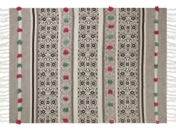 Tekstiilit<Beliani Huopa Puuvilla Beige/Ruskea 130 X 180 Cm Chinsurah