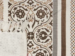 Tekstiilit<Beliani Huopa Puuvilla Beige/Ruskea 130 X 180 Cm Chinsurah