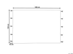 Outlet Beliani Huopa Puuvilla Harmaa 130 X 180 Cm Kottayam