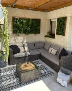 New Beliani Huopa Puuvilla Musta 130 X 160 Cm Tangier