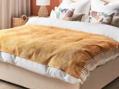 Tekstiilit<Beliani Huopa Puuvilla Sinapinkeltainen 130 X 180 Cm Firozabad