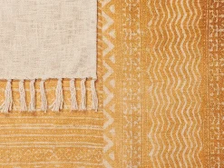 Tekstiilit<Beliani Huopa Puuvilla Sinapinkeltainen 130 X 180 Cm Firozabad