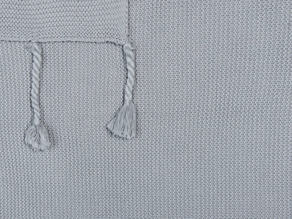 Cheap Beliani Huopa Puuvilla Vaaleanharmaa 125 X 150 Cm Nazilli