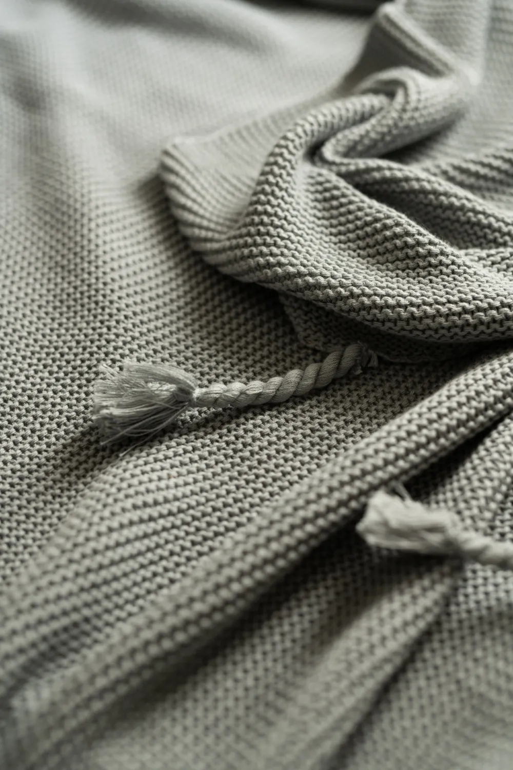 Cheap Beliani Huopa Puuvilla Vaaleanharmaa 125 X 150 Cm Nazilli