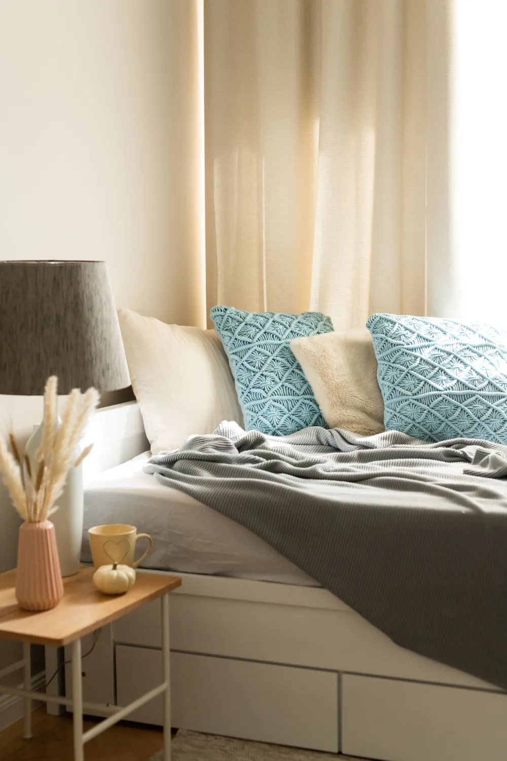 Cheap Beliani Huopa Puuvilla Vaaleanharmaa 125 X 150 Cm Nazilli