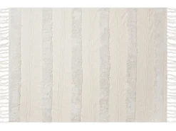 Tekstiilit<Beliani Huopa Puuvilla Valkoinen 130 X 180 Cm Raebareli