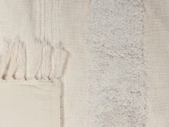 Tekstiilit<Beliani Huopa Puuvilla Valkoinen 130 X 180 Cm Raebareli