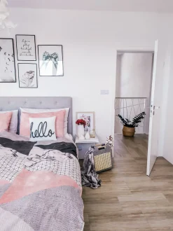 Discount Beliani Huopakori Vaaleanharmaa/Vaalea Puu 3 Kpl Sariot