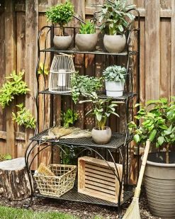 New Beliani Hylly Rauta 4 Hyllya Musta Pavona