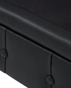 Nojatuolit<Beliani Iso Musta Keinonahkaverhoiltu Nojatuoli Chesterfield