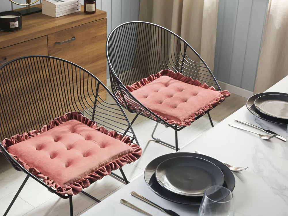 Store Beliani Istuintyyny 40 X 40 Cm Vaaleanpunainen Kalanchoe