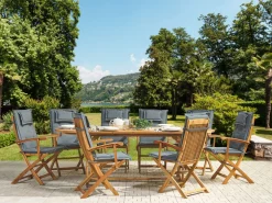 Tekstiilit<Beliani Istuintyyny Puutarhatuoliin 8 Kpl Harmaa Maui